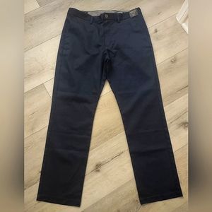 Nordstrom Men's Shop Straight Fit Pants Size 35x32 Blue Navy MSRP $69 NWT